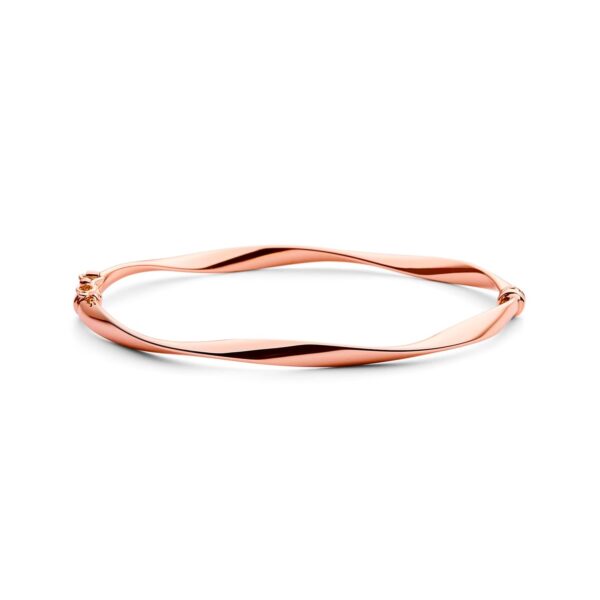 9ct Rose Gold Wave Bangle