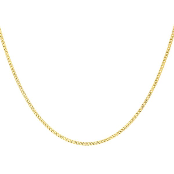 9ct Yellow Gold 60cm (24_) Curb Chain 0.8mm Width