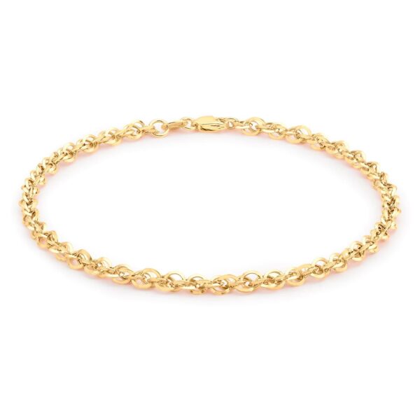 9ct Yellow Gold Diamond Cut Bracelet