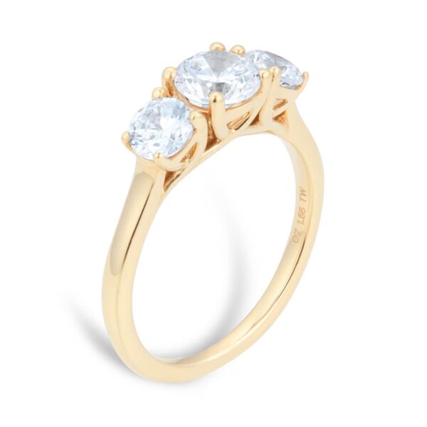 18ct Yellow Gold 1.50cttw Three Stone Engagement Ring