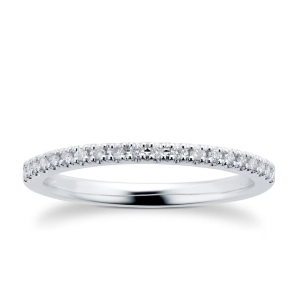 Platinum 0.10cttw Diamond Eternity Ring - Image 2