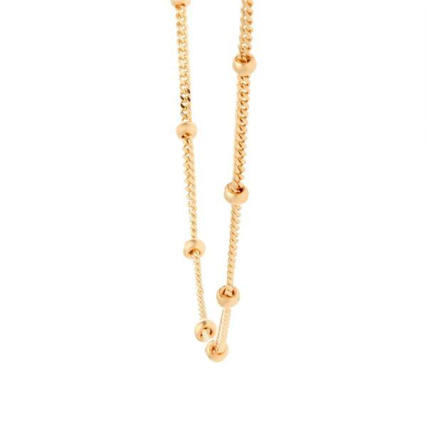 9ct Yellow Gold Beaded Chain - Image 3