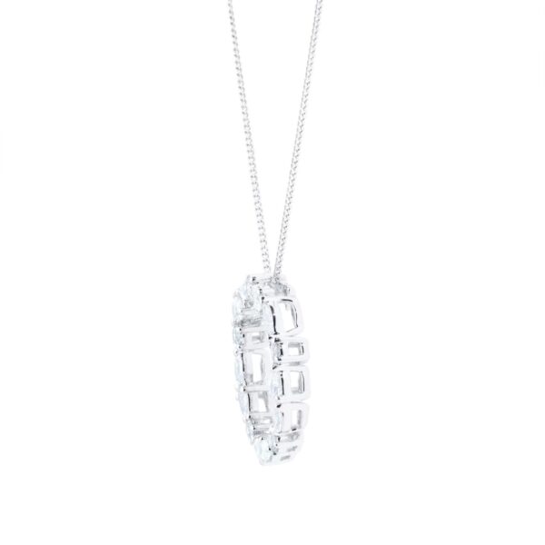 18ct White Gold 0.50ct Diamond Mixed Cut Pendant - Image 3