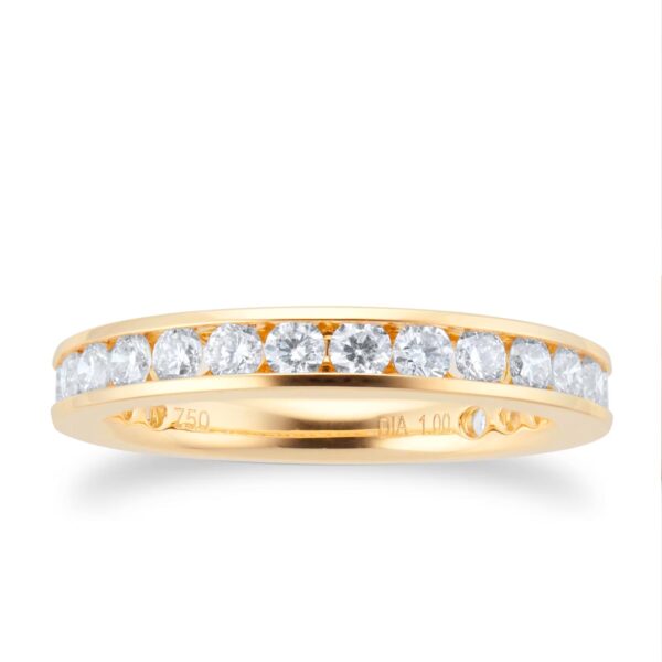 18ct Yellow Gold 1.00cttw Channel Eternity Ring - Image 4