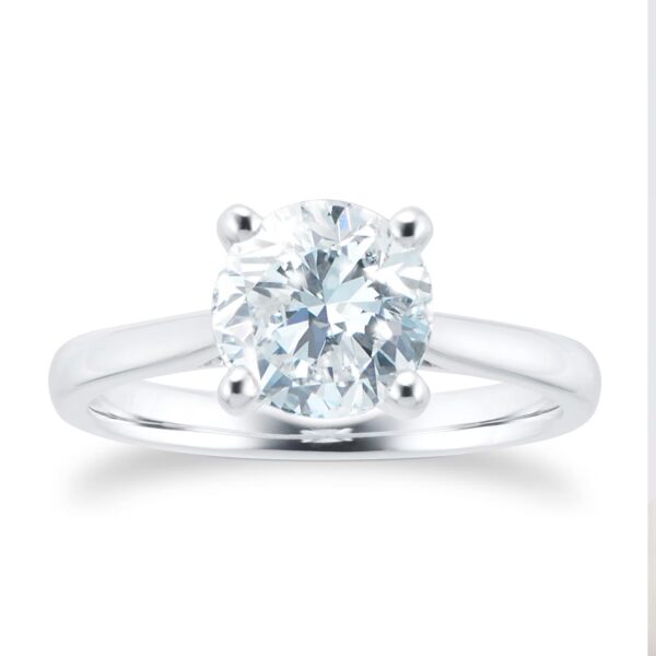 Platinum 2.00ct Round Solitaire Engagement Ring - Image 4