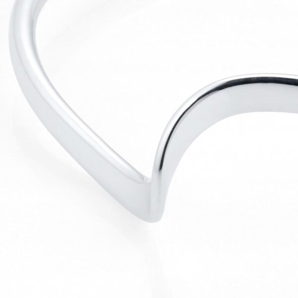 Silver Torque Wave Bangle S Design - Image 3