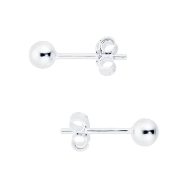 Sterling Silver 4mm Ball Stud Earrings - Image 3