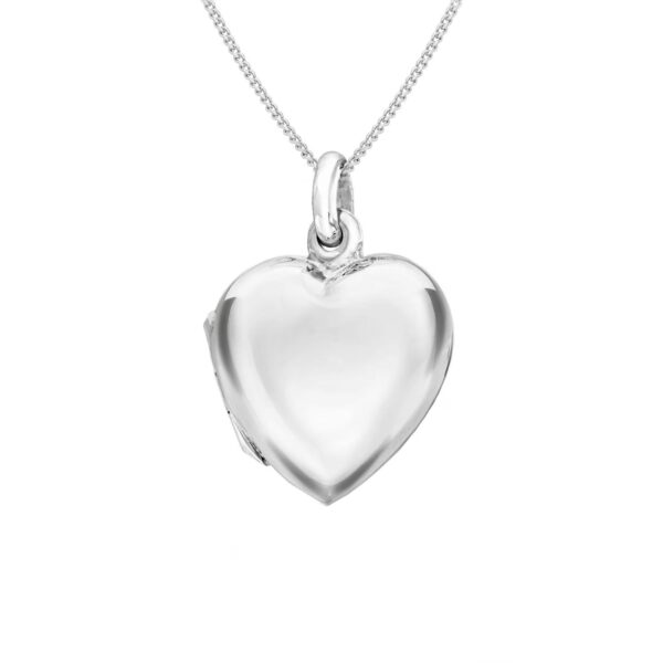 Sterling Silver Heart Locket Necklace - Image 3