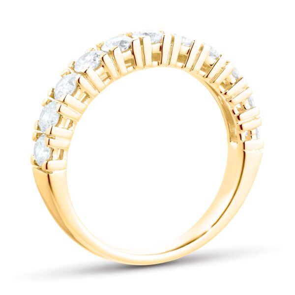 18ct Yellow Gold 1.00ct Claw Set Half Eternity Ring - Image 3